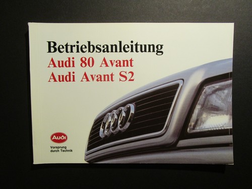 Betriebsanleitung audi - audi, 80